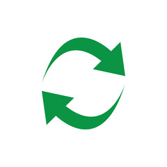 recycle arrow symbol isolated on white