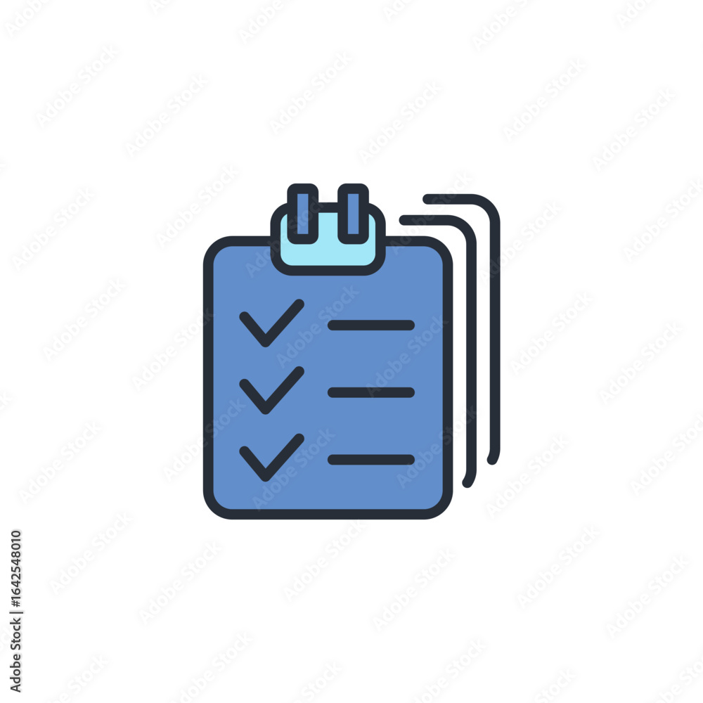 Poster survey icon set.vector.editable stroke.linear style sign for use web design,logo.symbol illustration