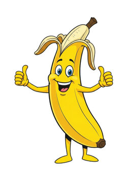banna cartoon illustration banana animal funny