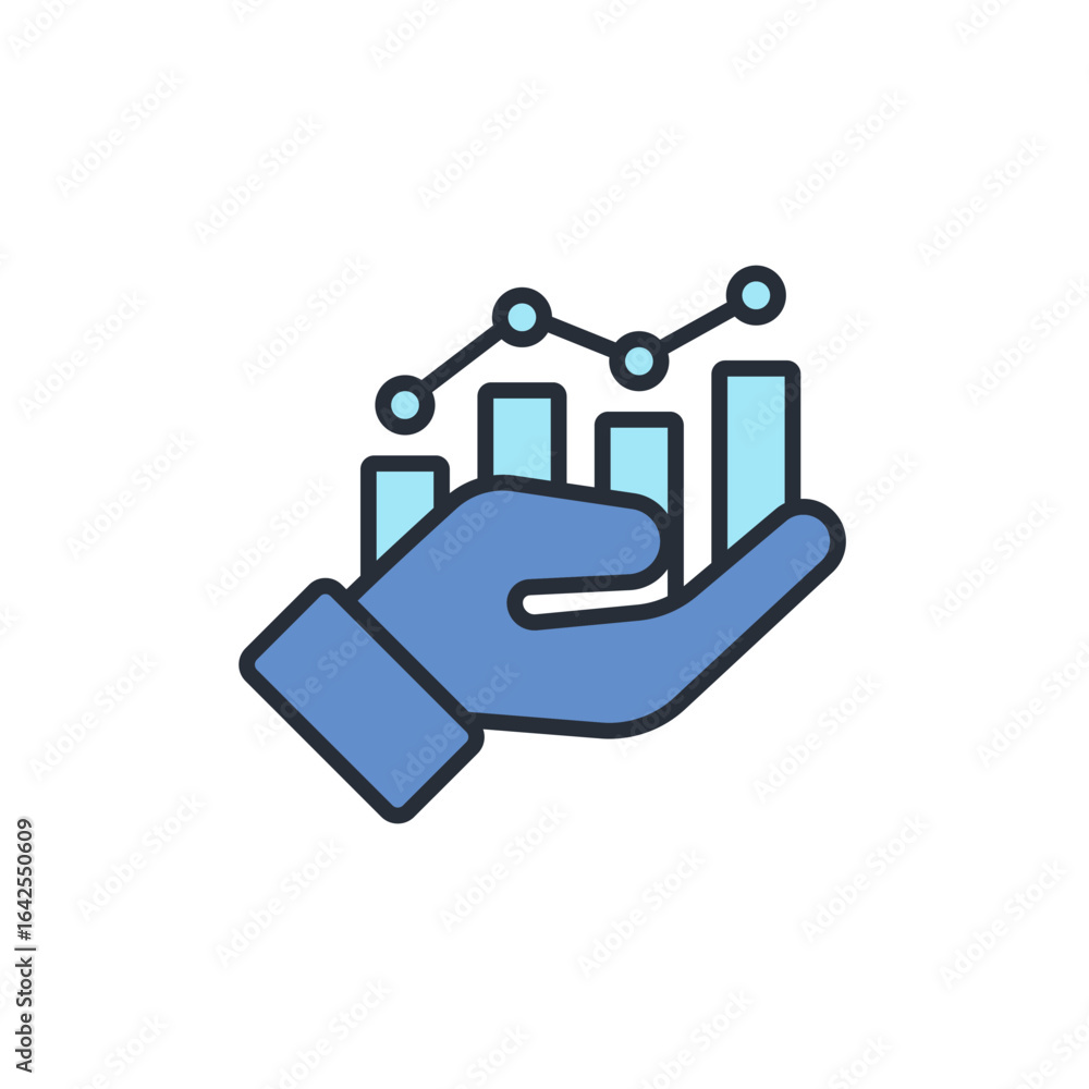 Poster analysis icon. vector.editable stroke.linear style sign for use web design,logo.symbol illustration.