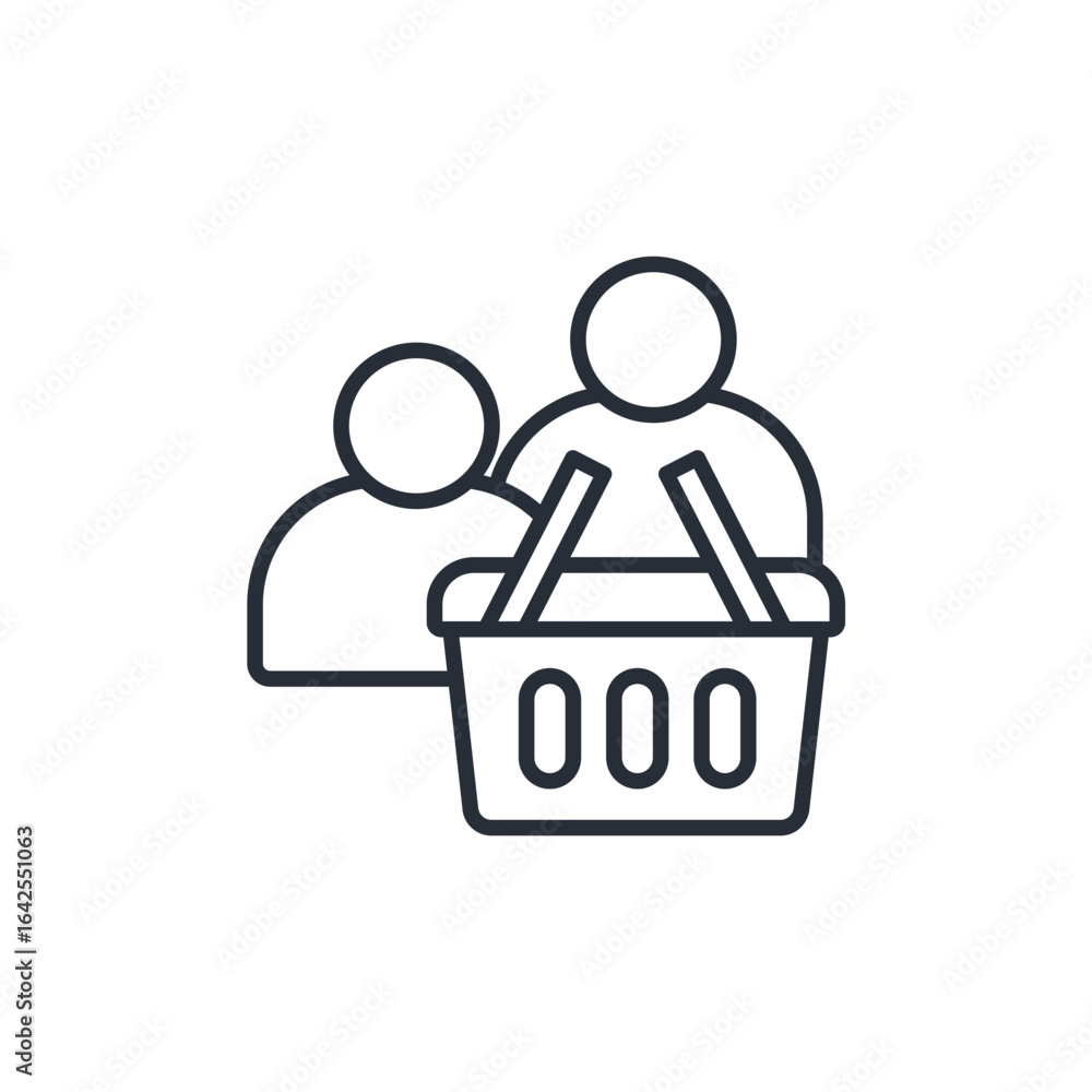 Poster client icon. vector.editable stroke.linear style sign for use web design,logo.symbol illustration.