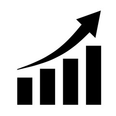 business graph with arrow