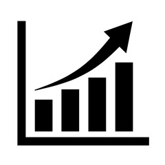 business graph with arrow