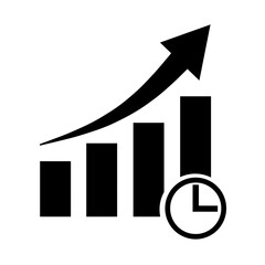 business graph with arrow