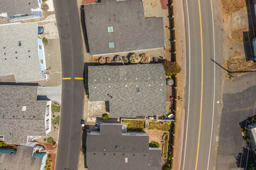 Rooftops of homes in Brookings, Oregon, USA.