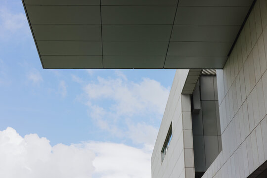 Modern Building Structure Against Blue Sky