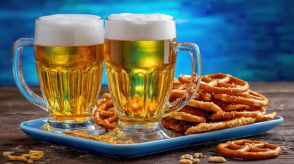 Beer Mugs & Pretzels: Refreshing Drinks & Snacks