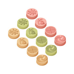 Korean traditional pressed cookies, Dasik