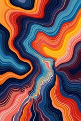 Fototapeta premium Abstract Swirls of Vivid Color Flowing Together in a Mesmerizing Design