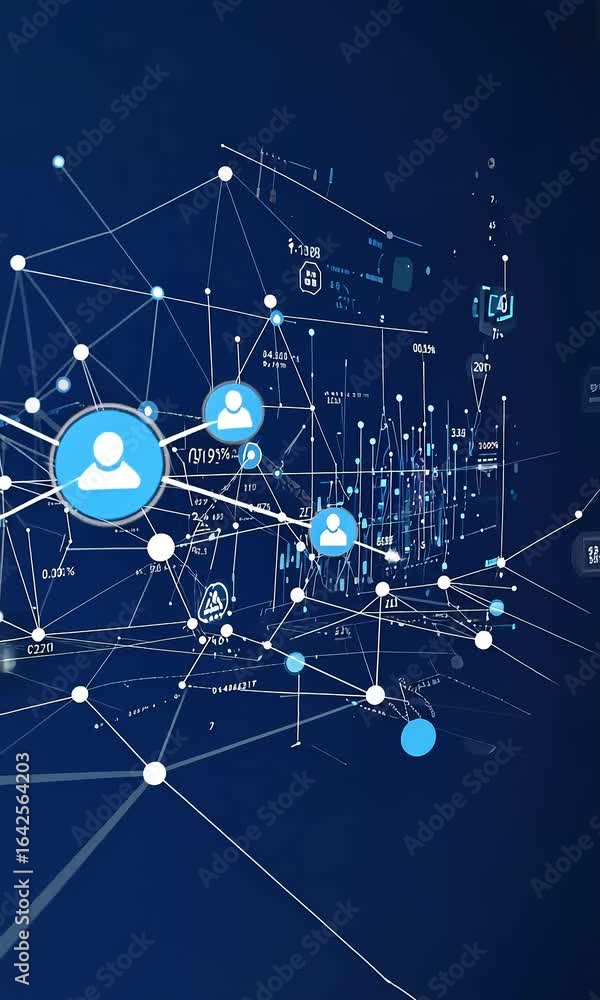 Aufkleber abstract digital network technology graphic image