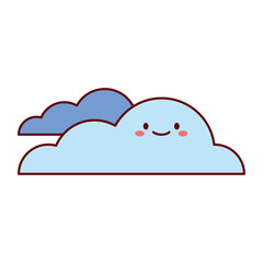 Blue Clouds Flat Vector Set