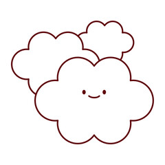 Blue Clouds Flat Vector Set