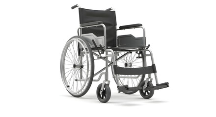 Foldable Wheelchair Isolated on White


