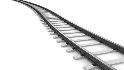 Straight railway tracks perspective