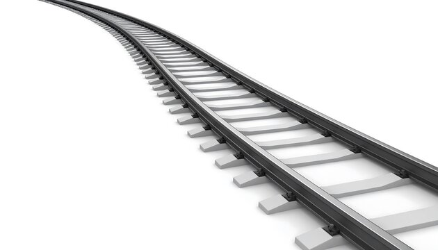 Straight railway tracks perspective