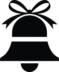 Obraz premium Elegant bell with ribbon bow, perfect for holidays