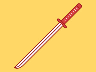 Katana icon. Asian culture vector icon. Flat illustration concept.
