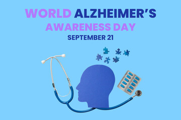 Healthcare symbols highlight Alzheimer's awareness