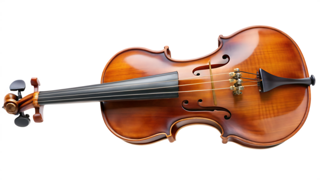 violin isolated on white background PNG , AI GENERATED