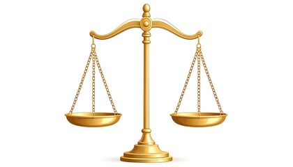 Golden scale of justice