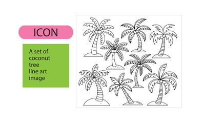 A set of coconut trees image