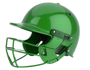 Full Face Protective Cricket Headgear, isolated on a transparent background