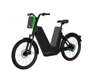 Futuristic E-Bike with Minimalist Frame Design, isolated on a transparent background