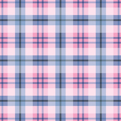 Seamless Plaid Pattern Background Vector – Classic Checkered Textile, Tartan Fabric, Geometric Striped Weave, Fashion Design, Decorative Surface, Wrapping Paper, Interior Decor EPS Illustration

