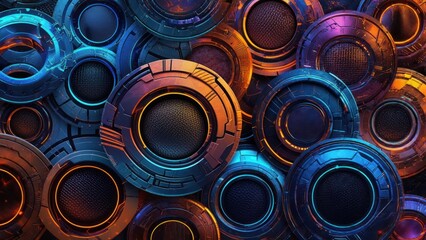 Abstract futuristic circles