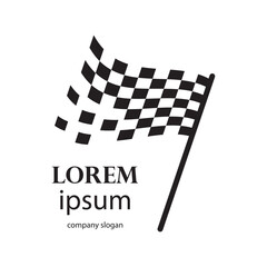 Fototapeta premium image of a racing flag flying