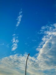 lamppost with the bluesky