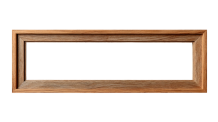 Rustic Frame: An empty, rectangular frame with a simple, natural wooden aesthetic, exuding timeless appeal and ready to enhance a myriad of visual contexts.