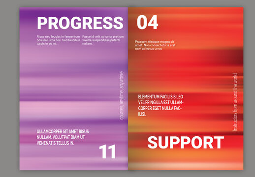 Flyer A4 With Fluid Motion Blur Gradient Colorfull Background