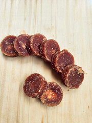 Food Photography of Palm Sugar with a Rustic Feel