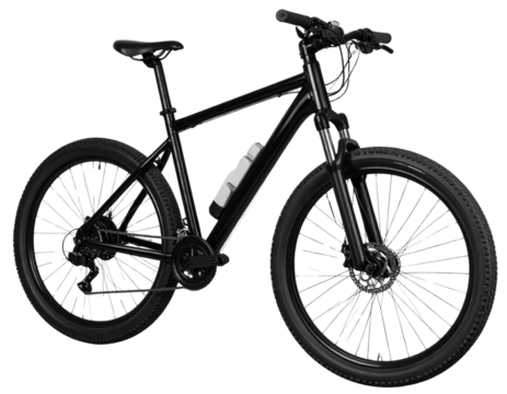 Modern Electric Bicycle with Lithium Battery, 3D Realistic Style, isolated on a transparent background - Powered by Adobe