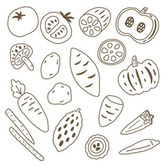 野菜の線画