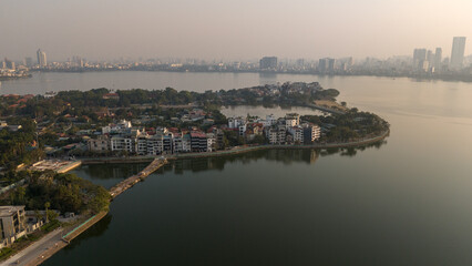 Hanoi West Lake at Sunset