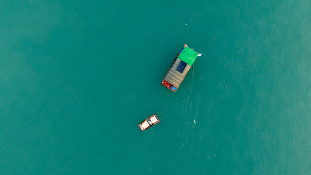 Fishing Boat in Turquoise Sea