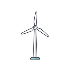 Simple Wind Turbine Illustration: Clean Energy Graphic