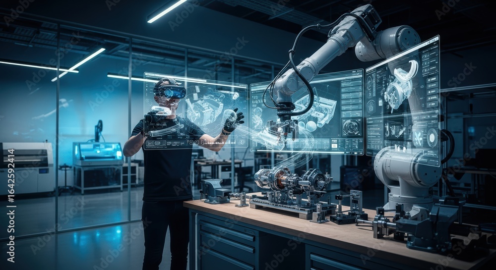 Aufkleber innovative robotics and virtual reality integration in modern manufacturing environments