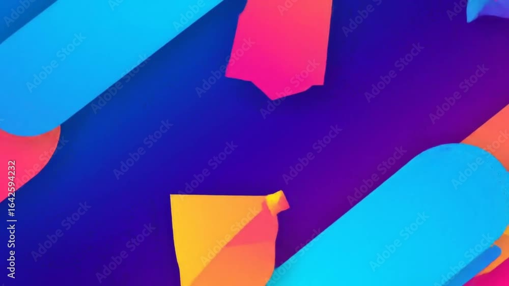 Poster vibrant and energetic abstract background showcasing a playful arrangement of colorful geometric for