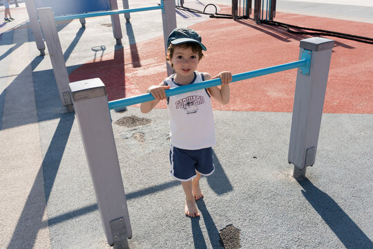 Toddler On The Sports Field