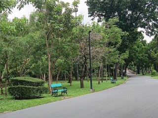 The quiet atmosphere within the park is perfect for relaxing and unwinding from the fatigue of work.