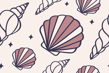 Iridescent mother of pearl shell pattern with shimmering effect