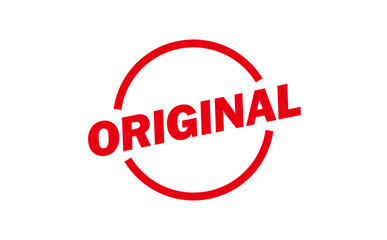 ORIGINAL - Red Rubber Stamp with text ORIGINAL
