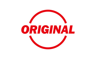 ORIGINAL - Red Rubber Stamp with text ORIGINAL
