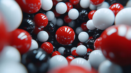 Colorful abstract spheres representing molecular structure