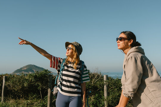 Travelers deciding the next direction