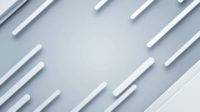 Dynamic abstract background with white rounded shapes creating a modern, clean, and minimalist design on a soft blue-grey , featuring subtle shadows.