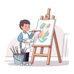 artist kid painting